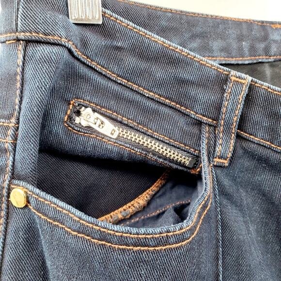 Dark Blue Wash Permanent Traveler’s Seamed Wide Leg Denim Jeans Unbranded Sz M - Picture 5 of 5